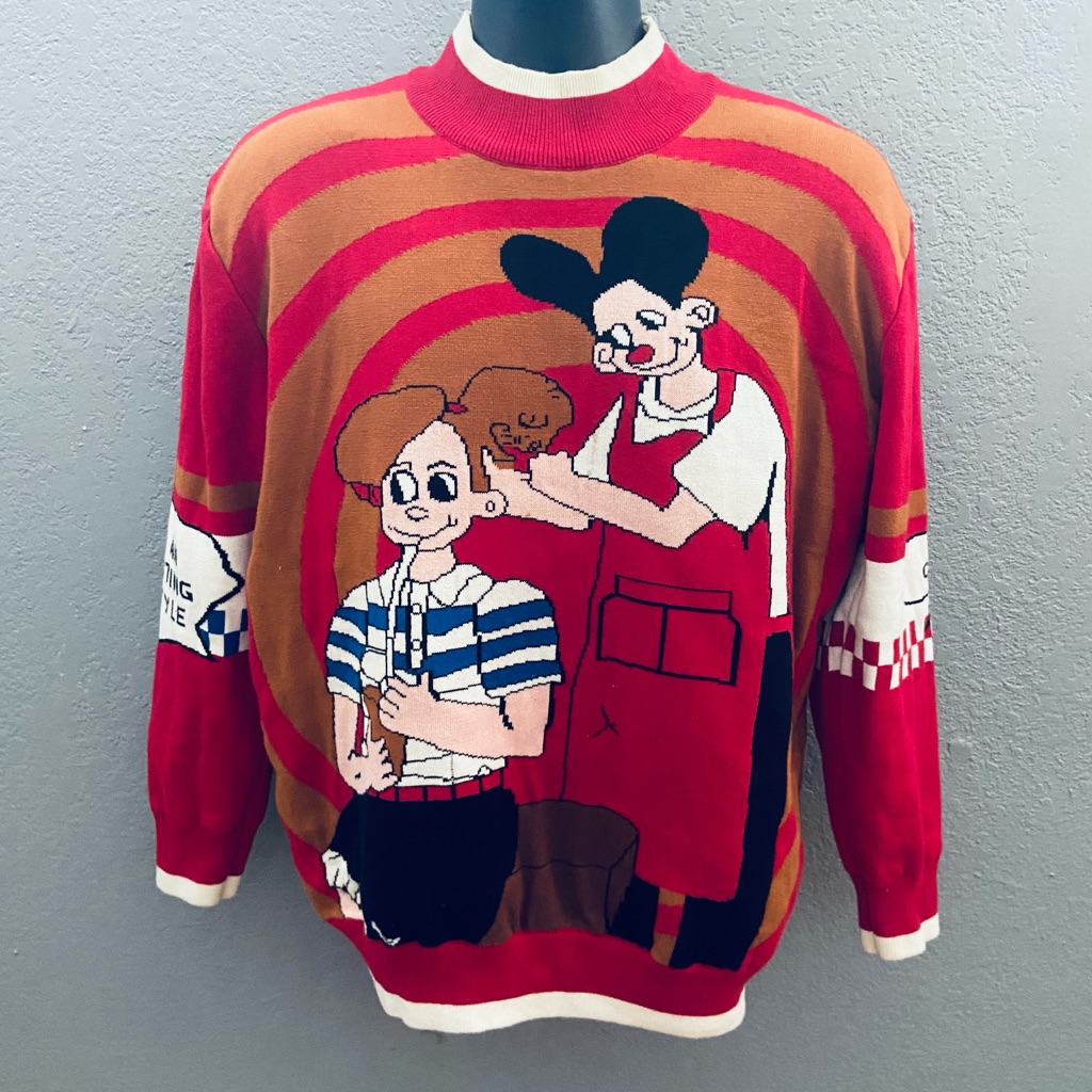 Ms And Dn Vintage Rare Crewneck Hair Interesting Style Sweater
